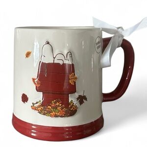 Snoopy Rae Dunn Red and White Mug